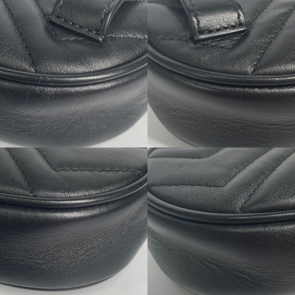 🔴SOLD🔴GUCCI Calfskin Matelasse GG Marmont Belt Bag - Picture 15 of 17